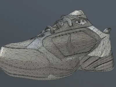 NIKE AIR MONARCH 4 SHOES PBR Low-poly 3D model