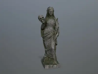 statue Afrodit Low-poly 3D model