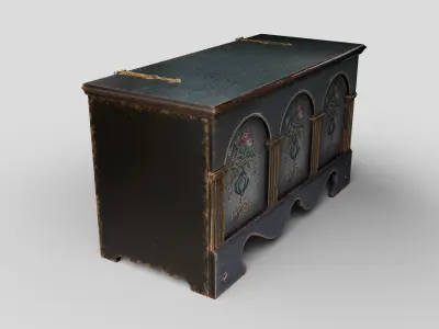 Old Chest  Low-poly 3D model