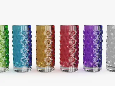 Glass Vase 6 colors 3D model
