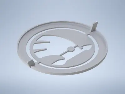 printable Skoda logo template 3D print model
