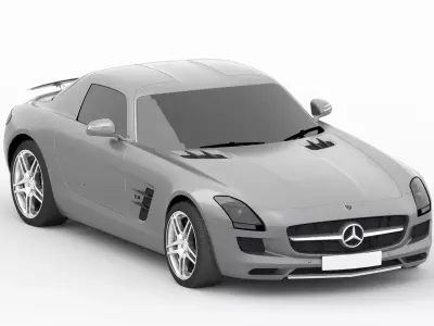 Mercedes SLS AMG Low-poly 3D model