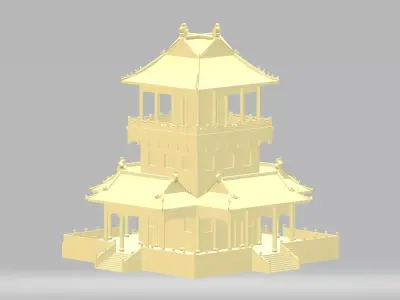 Chinese ancient  architecture element universe material 3D print model