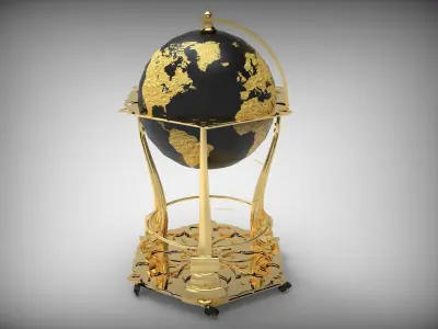 World Globe Decoration Piece 3D model