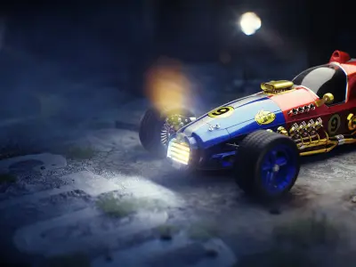 Open-wheel car 3D model