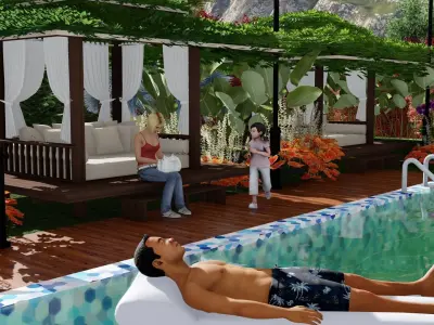 swimming pool 3D model get