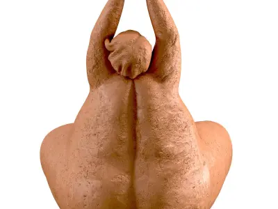 Fat Lady Yoga Low-poly 3D model