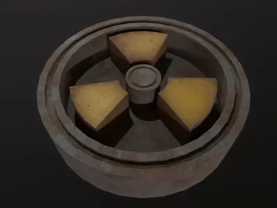 Radiation Sign 3D Model Low-poly 3D model