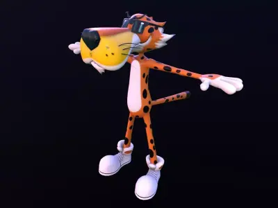 Asset - Cartoons - Character - Chester - Pepsi Low-poly 3D model