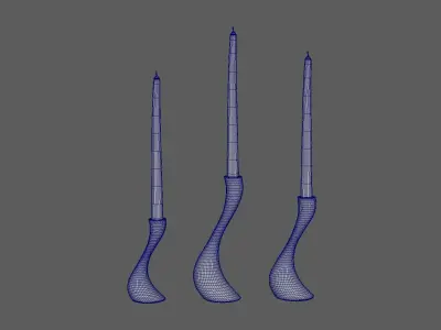 candleholder cobra 3D model