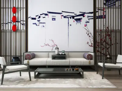 Modern Luxury Living Room Set  3D model