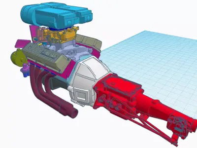 1-25th engine 351 Cleveland Free 3D print model