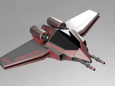 Small Space Fighter Free 3D model