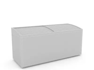 3D market refrigerator model Low-poly 3D model