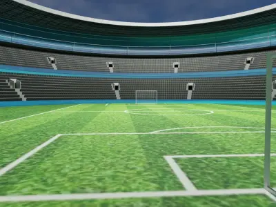 Football Stadium  Low-poly 3D model order