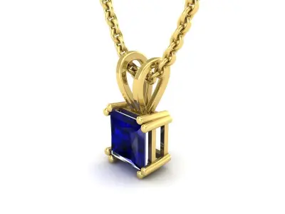 AV 415 Princess Diamond pendant for woman 3D print model