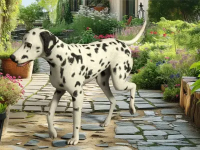 Dalmatian Dog Low-poly 3D model buy