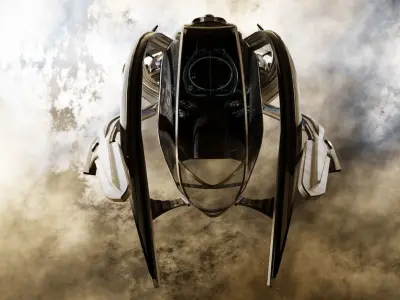 SCIFI Spaceship Low-poly 3D model