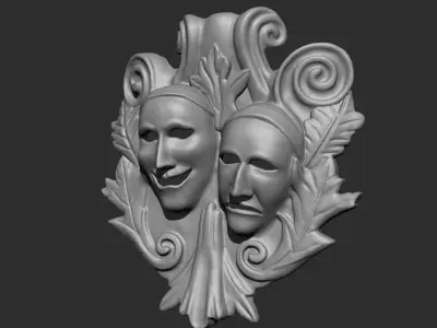 Mask 3D print two masks 3D print model