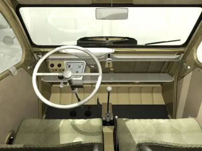 1958 Citroen 2CV Sahara 4x4 3D model