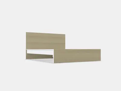 MALM Bed frame high w 2 storage boxes 26 Low-poly 3D model