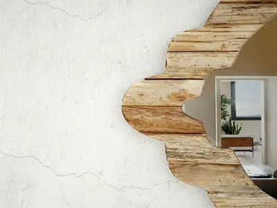 Natural Wood Mirror by ZARA HOME 3D model