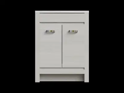 Free Standing Single Bathroom Vanity With Marble Top Low-poly 3D model