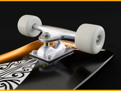 Standard skateboard-2 version two skateboards 3D model