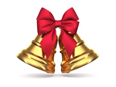 Christmas Bell 02v PBR 3D model