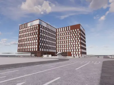 Urban Beacon Office Building Proposal - Azure Crystal Valley 3D model