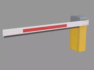 boom barrier Low-poly 3D model