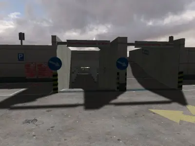 Parking garage Low-poly 3D model