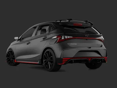 Hyundai i20n Low-poly 3D model