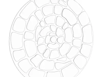 Spiral fresco 3D model
