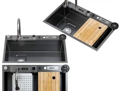 Asras sink set5 3D model