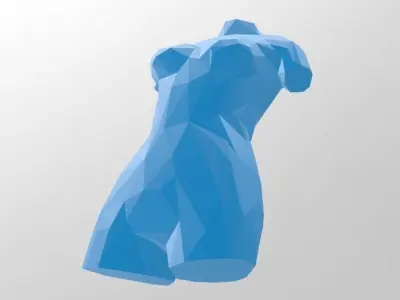 Low Poly Female Mannequin Stand for 3D Printing 3D print model