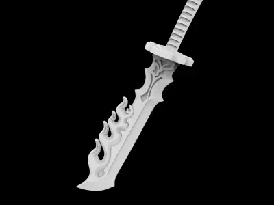 Demon Slayer Sword 3D Printable Model 3D print model