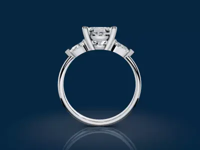 Solitaire wedding ring 3D model