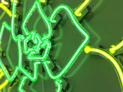 Succulent - Neon Sign 3D model
