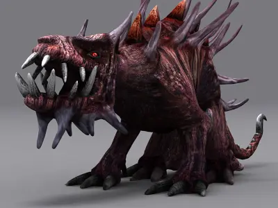 3DRT-Dragonhounds monsters Low-poly 3D model