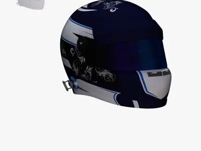 Hanson helmet Daytona Low-poly 3D model
