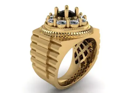 Diamond Watch Style Ring 2131 3D print model