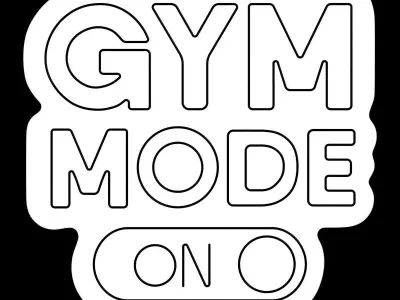 GYM Mode On Neon Sign 3D model