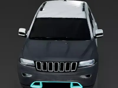 Exotic Marble and Carbon Jeep SUV 3D Model Low-poly 3D model