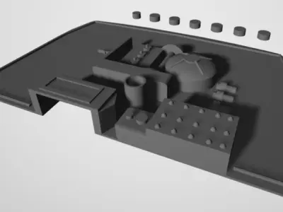 PIKO-Anker Wartburg 353W Engine Plate 3D print model