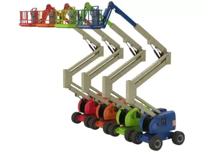 Boom Lift 1 Textured Low-poly 3D model