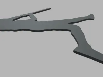 Baseball Key Ring Chain 01 Low-poly 3D model