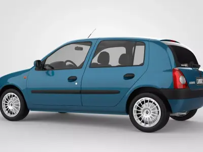 Renault Clio 2 Phase 1 HB 2001 3D model