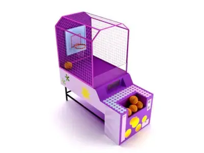 Purple Basketball Arcade Game 3D model