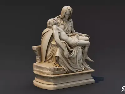 Pieta Low-poly 3D model